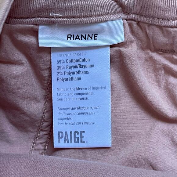 NWT PAIGE Rianne Slash Pocket Chino Pants Delicate Rose Women’s Size 29 - Picture 5 of 5